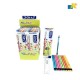 DOMS WIZDOM ERASER TIPPED SUPER DARK HB/2 GRAPHITE PENCILS - PACK OF 12 (ART NO.8499)