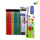 DOMS WIZDOM ERASER TIPPED SUPER DARK HB/2 GRAPHITE PENCILS - PACK OF 12 (ART NO.8499)