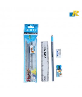 Doms My 1st Pencil Kit  | Kit For School Essentials | Includes Pencil, Scale, Sharpner & Eraser(ART NO.7140)