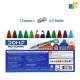 Doms Bi-Colour Crayons -  Two Sided Colours in one Crayon -24 Shades with Eraser + Sketch Pen + Sharpener (ART NO.7495)