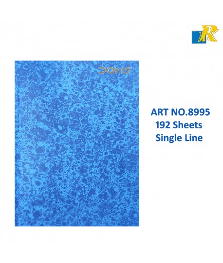 DOMS |A4 Bound/Hard cover Long Note Book | Single Line | 192 Pages | Pack of 3(ART NO.8995)