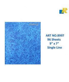 DOMS | 9" x 7" Bound/Hard Cover Note Book | Single Line | 96 Pages | Pack of 6(ART NO.8997)