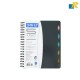 Doms Wiro Binding Notebook | 5 Subject Book | Single Line Ruled | 57GSM | 150 Pages | 10 x 7cm | Pack of 6(ART NO.1783)