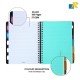 Doms Wiro Binding Notebook | 5 Subject Book | Single Line Ruled | 57GSM | 150 Pages | 10 x 7cm | Pack of 6(ART NO.1783)