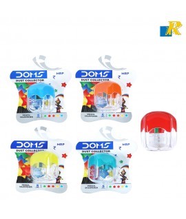 DOMS Multicoloured Dust Collector Sharpener Blister Pack of 1(ART NO.8191)