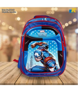 School Bag - 3D Embossed Cartoon Character Backpack Light-Weight / large Capacity (Captain America) Item No.991-26