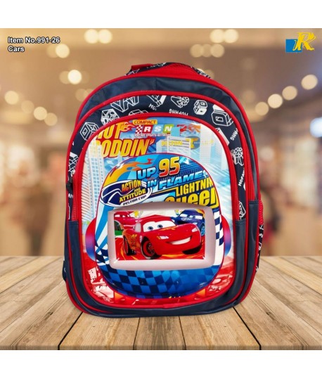 School Bag - Backpack Light-Weight / large Capacity / Unisex School Bag l Backpack (Cars) Item No.991-30