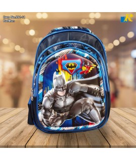 School Bag - 3D Embossed Cartoon Character Backpack Light-Weight / large Capacity (BATMAN) Item No.991-11