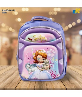 School Bag - 3D Embossed Cartoon Character Backpack Light-Weight / Spacious for Kids (SOFIA) Item No.991-31