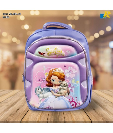 School Bag - Backpack Light-Weight / Spacious for Kids / Unisex School Bag / Backpack (SOFIA) Item No.991-31