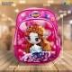 Kids School Bag - 3D Embossed Cartoon Character Backpack Light-Weight (Sofia - Happy) Item No.991-10