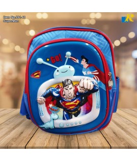 Kids School Bag - 3D Embossed Cartoon Character Backpack Light-Weight (SuperMan) Item No.991-41