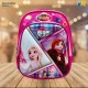 Kids School Bag - Embossed Multi Pictures Cartoon Character Backpack Light-Weight (FrozenL) Item No.991-6