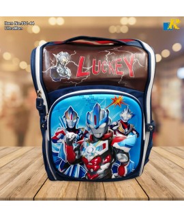 School Bag - 3D Embsosed Cartoon Character Backpack / Large Capacity /  Front full open bag (UltraMan) Item No.991-44