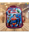 Kids School Bag - 3D Embossed Cartoon Character Backpack Light-Weight (Superman) Item No.991-40