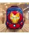 School Bag - 3D Embsosed Cartoon Character Backpack / Large Capacity /  Front full open bag (IronMan) Item No.991-24