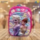 School Bag - 3D Embsosed Cartoon Character Backpack / Large Capacity /  Front full open bag (Frozen) Item No.991-32