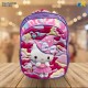 School Bag - 3D Embsosed Cartoon Character Backpack / Large Capacity /  Front full open bag (Hello Kitty) Item No.991-32