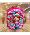 School Bag - 3D Embsosed Cartoon Character Backpack / Large Capacity /  Front full open bag (Sofia) Item No.991-32