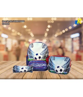 School Bag - Roco Football Print 3-Piece Backpack Set  / Large Capacity / Light-Weight Item No.RQ-UQJM2334BP