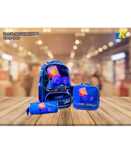 School Bag - Roco Game Theme Print 3-Piece Backpack Set / Large Capacity / Light-Weight Item No.RQ-UQJM2332BP