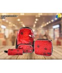 School Bag - Roco Spider Web Print 3-Piece Backpack Set / Large Capacity / Light-Weight Item No.RQ-UQJM2335BP