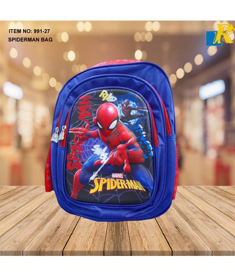 School Bag - 3D Embossed Cartoon Character Backpack Light-Weight / large Capacity (Spider Man) Item No.991-27