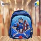 School Bag - 3D Embsosed Cartoon Character Backpack / Large Capacity / Front full open bag (Captain America) Item No.991-9