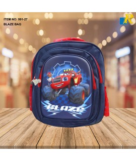 School Bag - 3D Embossed Cartoon Character Backpack Light-Weight / Spacious for Kids (BLAZE) Item No.991-27
