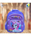 School Bag - 3D Embossed Cartoon Character Backpack Light-Weight / Spacious for Kids (Unicorn) Item No.991-31