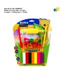 Nara Premium Quality Non-Toxic CORN Clay Non-Drying Clay Kids Play Set - 90g/ Item No. CC-90-7+8SMR/2T