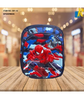 School Bag - 3D Embsosed Cartoon Character Backpack / Large Capacity / Front full open bag (SPIDERMAN) Item No.991-32