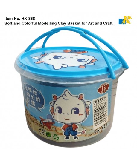 Heng Xin - Soft and Colorful Modelling Clay Big Basket for Art and Craft / 12 Colors / Item No . HX-868