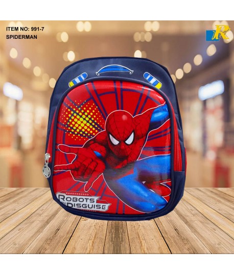 Kids School Bag 3D Embossed Cartoon Character Backpack Light Weight SPIDERMAN Item No.991 7