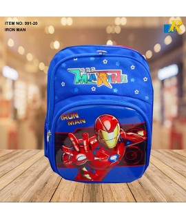 School Bag - 3D Embossed Cartoon Character Backpack Light-Weight / large Capacity (IRON MAN) Item No.991-20