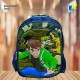 School Bag - 3D Embsosed Cartoon Character Backpack / Large Capacity / Front full open bag (BEN 10) Item No.991-32