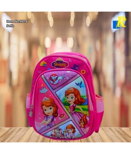 Kids School Bag - Embossed Multi Pictures Cartoon Character Backpack Light-Weight (Sofia) Item No.991-6