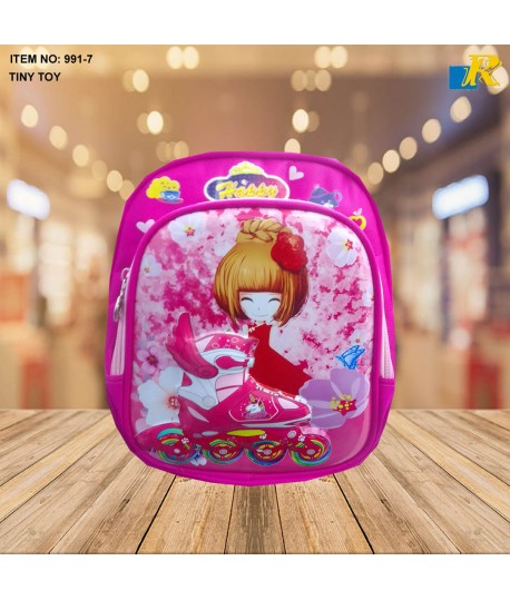 Kids School Bag - 3D Embossed Cartoon Character Backpack Light-Weight (TINY TOY) Item No.991-7