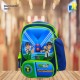 School Bag - 3D Embsosed Cartoon Character Backpack/ Front full open bag  with pencil case (BEN 10) Item No.991-12