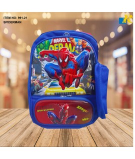 School Bag - 3D Embsosed Cartoon Character Backpack / Large Capacity / Front full open bag (SPIDERMAN) Item No.991-21