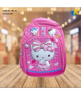 School Bag - 3D Embsosed Cartoon Character Backpack / Large Capacity / Light-Weight (LITTLE CAT) Item No.991-40