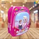 Kids School Bag - 3D Embossed Cartoon Character Backpack Light-Weight (ELSA) Item No.991-16