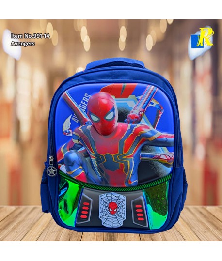 School Bag - 3D Embossed Cartoon Character Backpack Light-Weight / large Capacity (Avengers) Item No.991-14