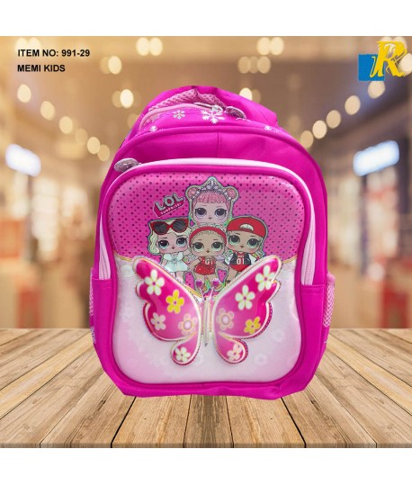 Kids School Bag - 3D Embossed Cartoon Character Backpack Light-Weight (MEMI KIDS) Item No.991-29