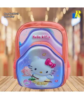 School Bag - 3D Embossed Cartoon Character Backpack Light-Weight / large Capacity (Hello Kitty) Item No.991-13