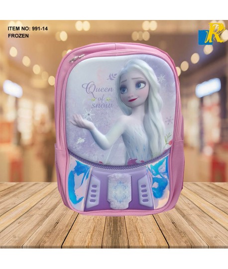 School Bag - 3D Embossed Cartoon Character Backpack Light-Weight / large(FROZEN) Item No.991-14
