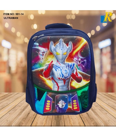 School Bag - 3D Embossed Cartoon Character Backpack Light-Weight / large(ULTRAMAN) Item No.991-14