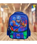 School Bag - 3D Embossed Cartoon Character Backpack Light-Weight / large Capacity (Captain America) Item No.991-14