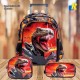 DINOSAUR KIDS' SCHOOL BACKPACK WITH WHEELS, LUNCH BOX & PENCIL CASE ITEM NO.15001T-3