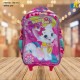 WHITE CATKIDS' SCHOOL BACKPACK WITH WHEELS, LUNCH BOX & PENCIL CASE ITEM NO.15013T-3